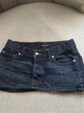 Old Navy Dark Blue Denim Mini Skirt